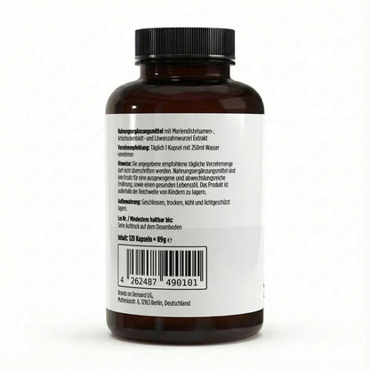 A&J Nutrition Mariendistel + Artischocke + Löwenzahn Komplex – 120 Kapseln – Produktbild 3