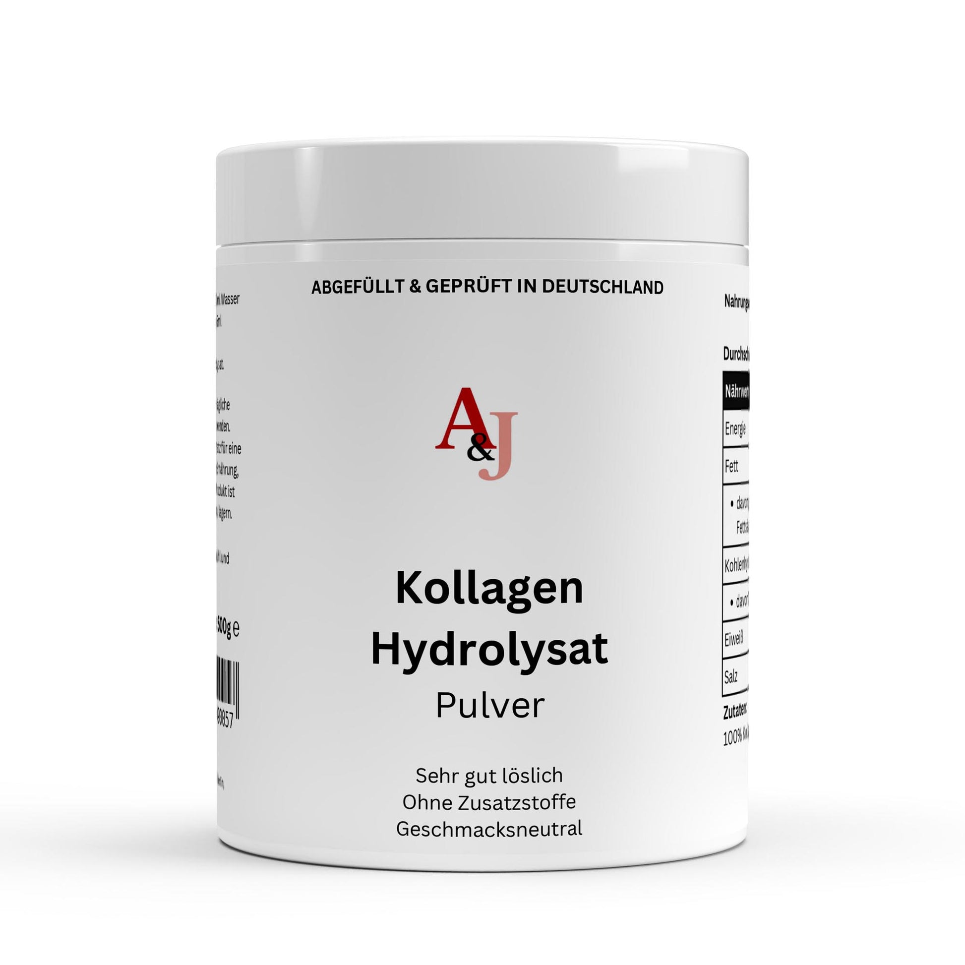 Kollagen Hydrolysat Pulver - 500g | A&J Premium Supplement