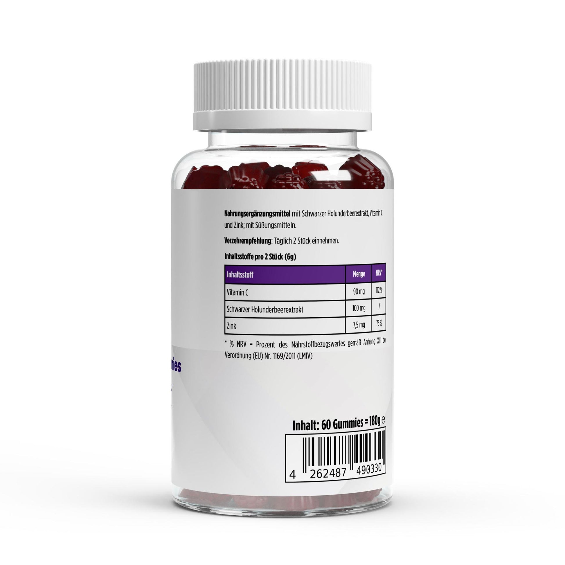 A&J Nutrition Elderberry + Vitamin C + Zinc Gummies – 60 Gummies – additional product view