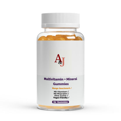 A&J Nutrition Multivitamin + Mineral Gummies – 60 Gummies – product view