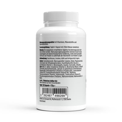A&J Nutrition Multivitamin & Mineral Complex – 120 Softgels – product details