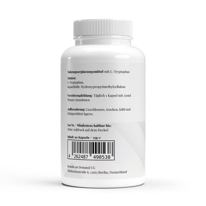 A&J Nutrition L-Tryptophan 90 Capsules – product image 3