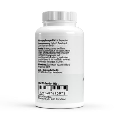 A&J Nutrition Magnesium 5-fach Komplex + Vitamin B6 – 120 vegane Kapseln – Produktdetails