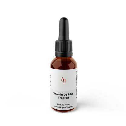 A&J Nutrition Vitamin D3 + K2 Drops 1,000 IU – 50 ml – additional product view