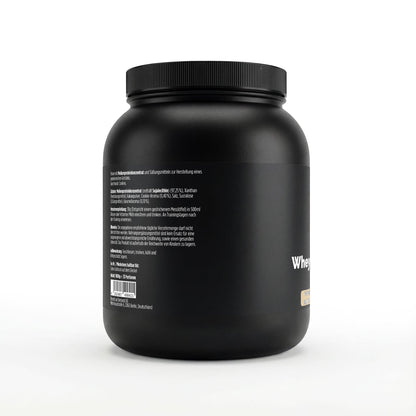 A&J Nutrition Whey Protein Cookies 1 kg – Seitenansicht mit Zutaten und Barcode