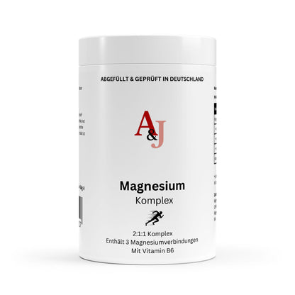 Magnesium Komplex + Vitamin B6 - 90 Kapseln | A&J Premium Supplement