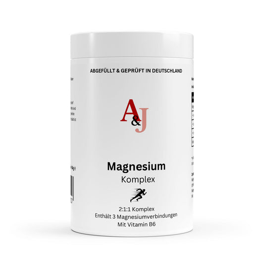 Magnesium Komplex + Vitamin B6 - 90 Kapseln | A&J Premium Supplement